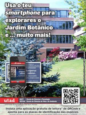 Poster da identificação por QRCode de espécies no Jardim